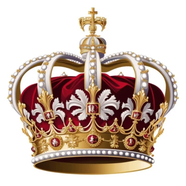 Vector illustration royal Imperial State Crown side view flat vector illustration clipart svg white background