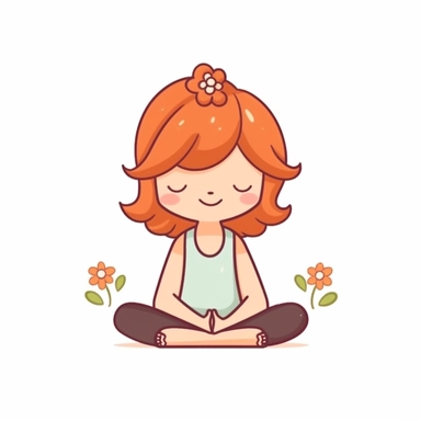 adorable simple yoga logo clipart, white background