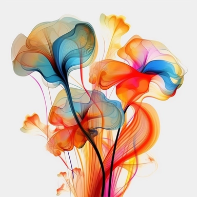 abstract flowers clip art