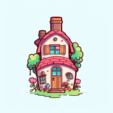kawaii cottagecore wine bottle clip art, no house