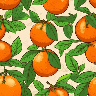 clip art oranges on a nutral background spaced appart