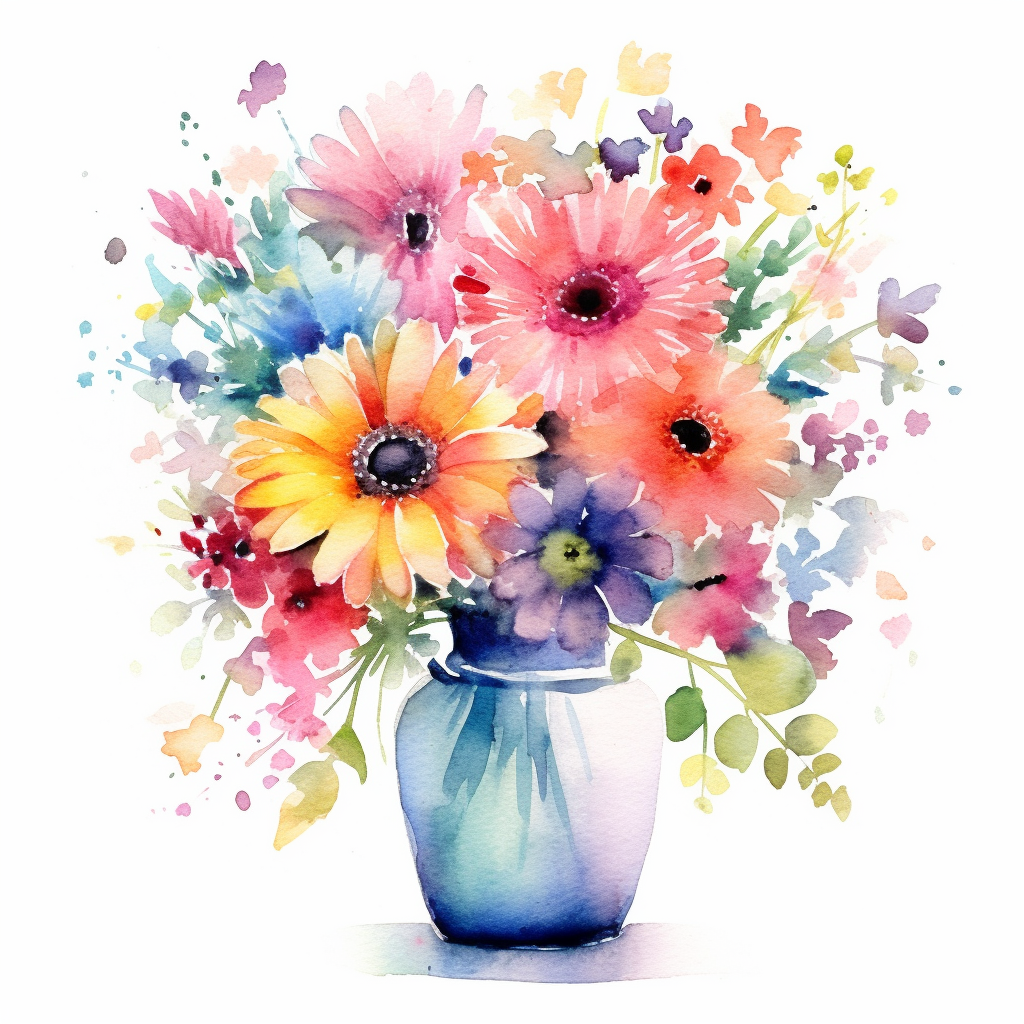 flowers in a vase clipart