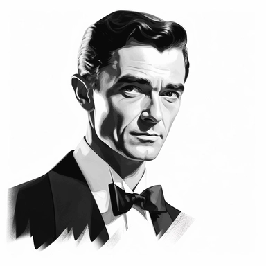 beautiful stunning handsome vintage old hollywood cinema man, paint art style, clipart, white background, superrealistic, one of a kind