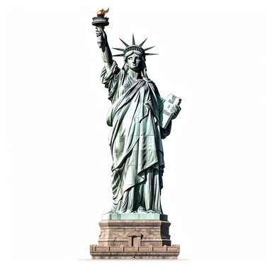 clipart Statue of Liberty , America , interior design , photo realistic, white background