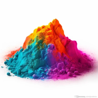 Holi pigment powder, clipart, white background