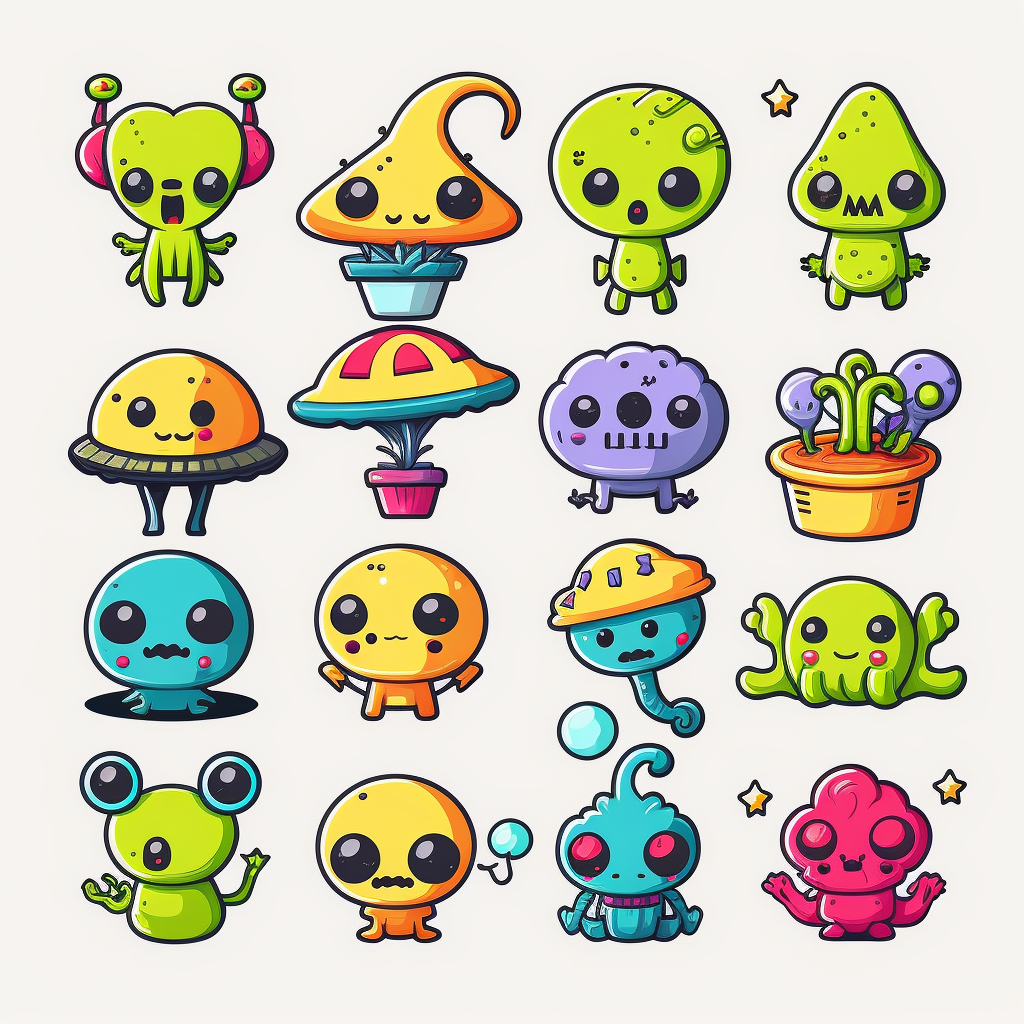 cute alien cliparts