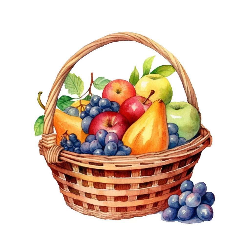fruit basket clipart