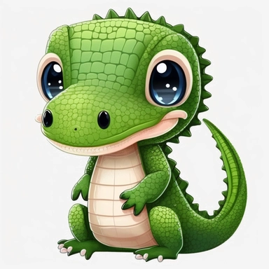 Cute Baby Alligator Sublimation Clipart, clipart, no background, no watermark, no text, no word