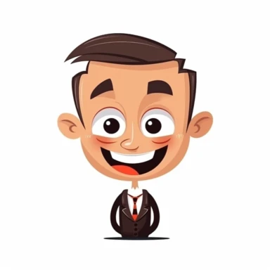 happy cute Insurance Assessor face, cartoon, clipart, mascot, isolated on white background