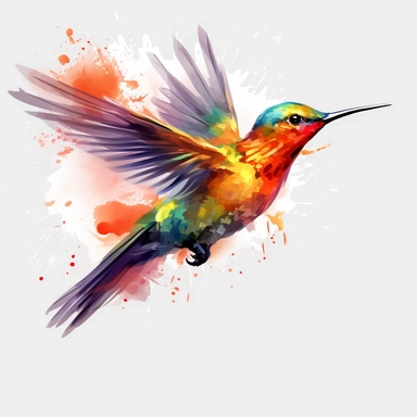 humming bird , creative shiny, super resolution, Pshycedelic PNG, Graffiti, Clipart, watercolor, realistic, 8k