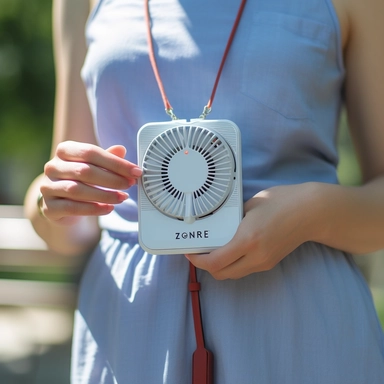 Imagine being in the middle of a hot summer day, working outdoors or hiking up a trail. The sun is bearing down on you, but you don't have to worry about the heat. You have the square-shaped Breeze EZ Portable Waist Clip Fan & Power Bank clipped to your waist or hanging around your neck. This handy device not only provides a refreshing, customizable breeze but also has the ability to charge your phone or other electronic devices with its built-in 6000mAh power bank. Now, pause for a moment and p