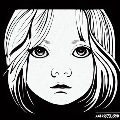 simple drawing, 1 , 1bit, 1 white steampunk little girl, 1 sticker art, 1 color by numbers, 1 coloring page for adults, 1 , printable outlined artwork, 1 coloring book page, 1, line art, 1 white backdrop, crisp lines, vector image, svg style, clipart style,