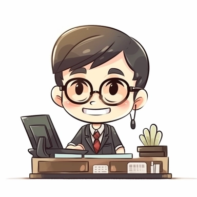 happy cute Booking Clerk face, cartoon, clipart, mascot, isolated on white background