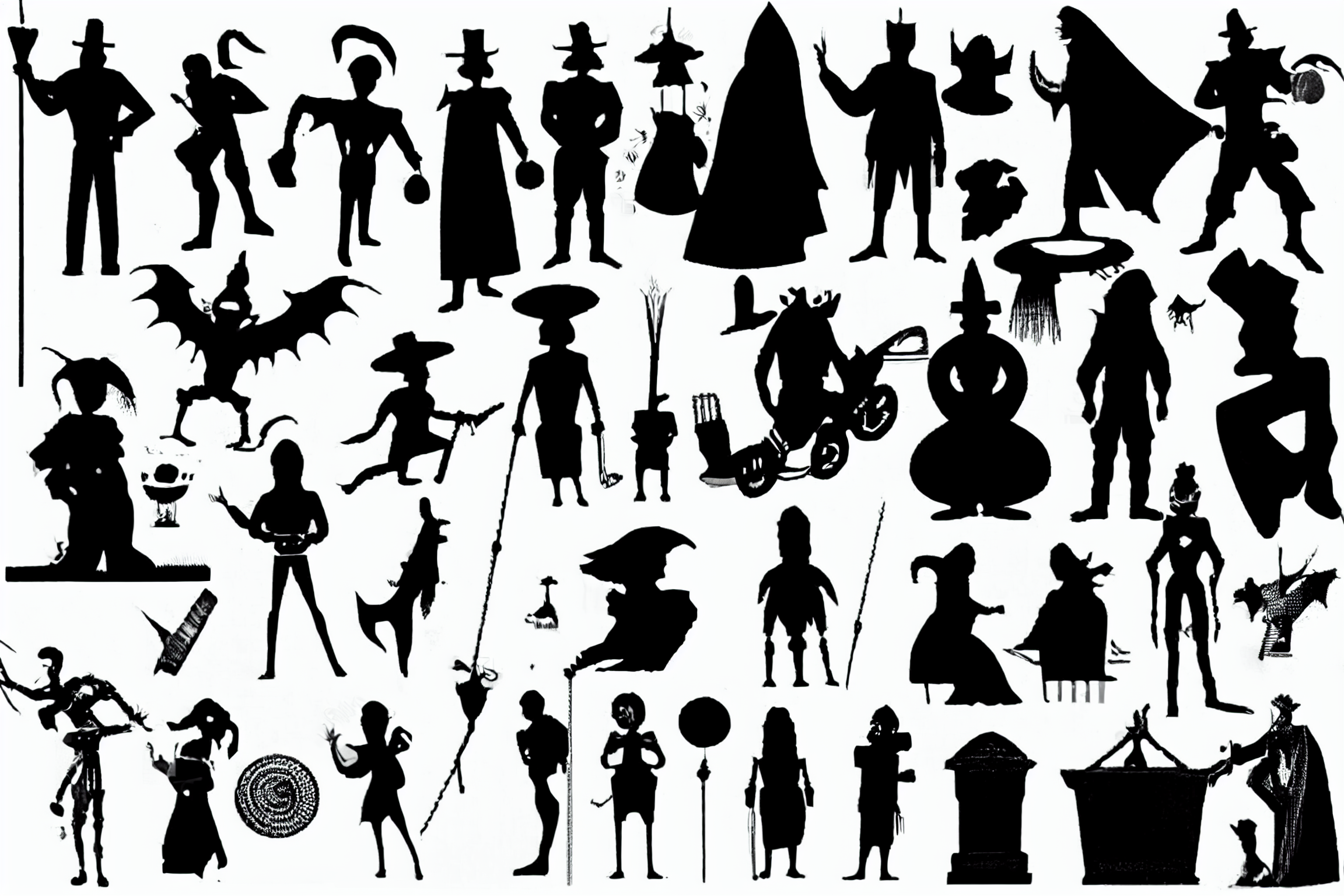 devil silhouette cliparts
