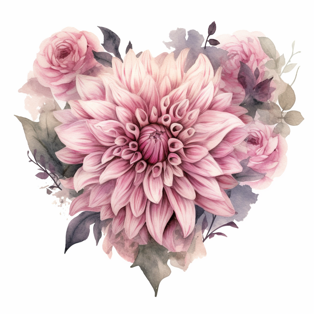 cliparts pink dahlia