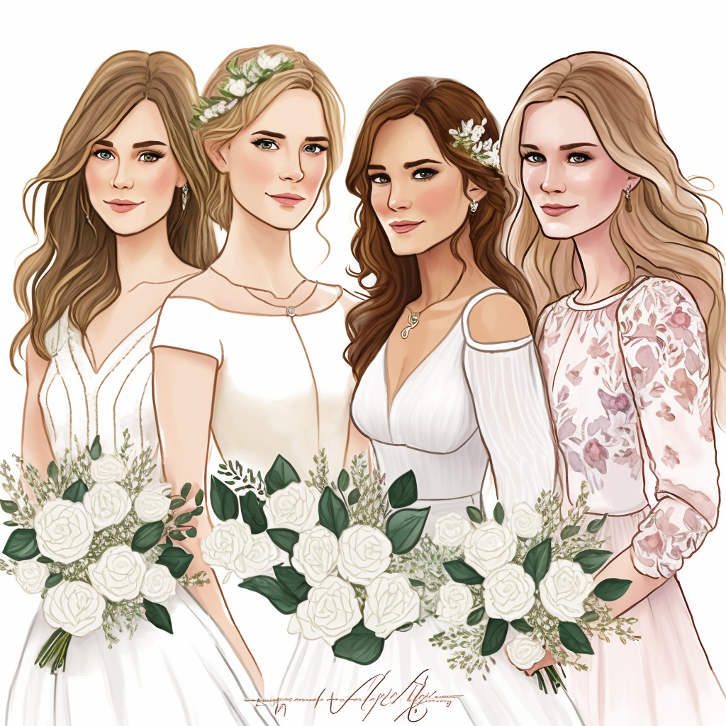 friends wedding cliparts