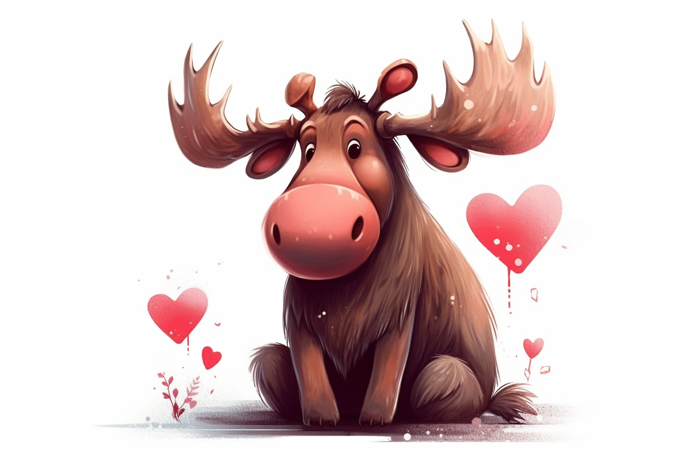 cartoon moose clipart
