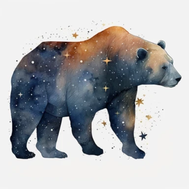 ursa major constellation clipart watercolor