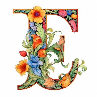 A digital illustration of the flower alphabet clipart for the letter J, featuring a vibrant and whimsical style reminiscent of the works of Beatrix Potter. The letter J is creatively formed by a variety of colorful and intricate flowers, each with its own unique shape and petal arrangement. Against a clean white background, the floral A stands out prominently, exuding a sense of elegance and natural beauty. Soft, diffused lighting ensures that every detail of the flowers is showcased with clarit