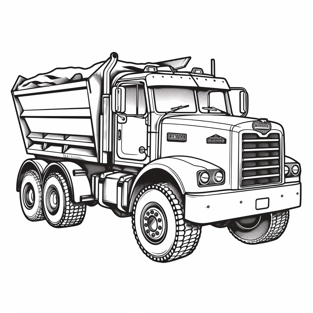 Simple Dump Truck Clipart Black And White Clip Art Library