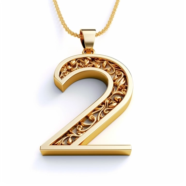 clipart necklace with gold chain, Capital letter Z, white background