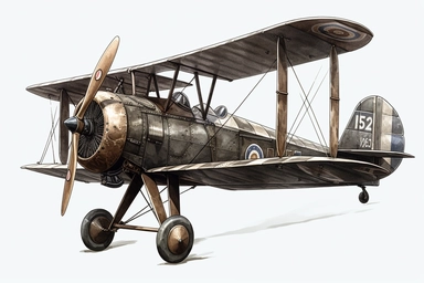 Bristol Type 22, WW1 fighter plane, Clipart, PNG Clipart, Illustration clipart, 4K, extremely detailed
