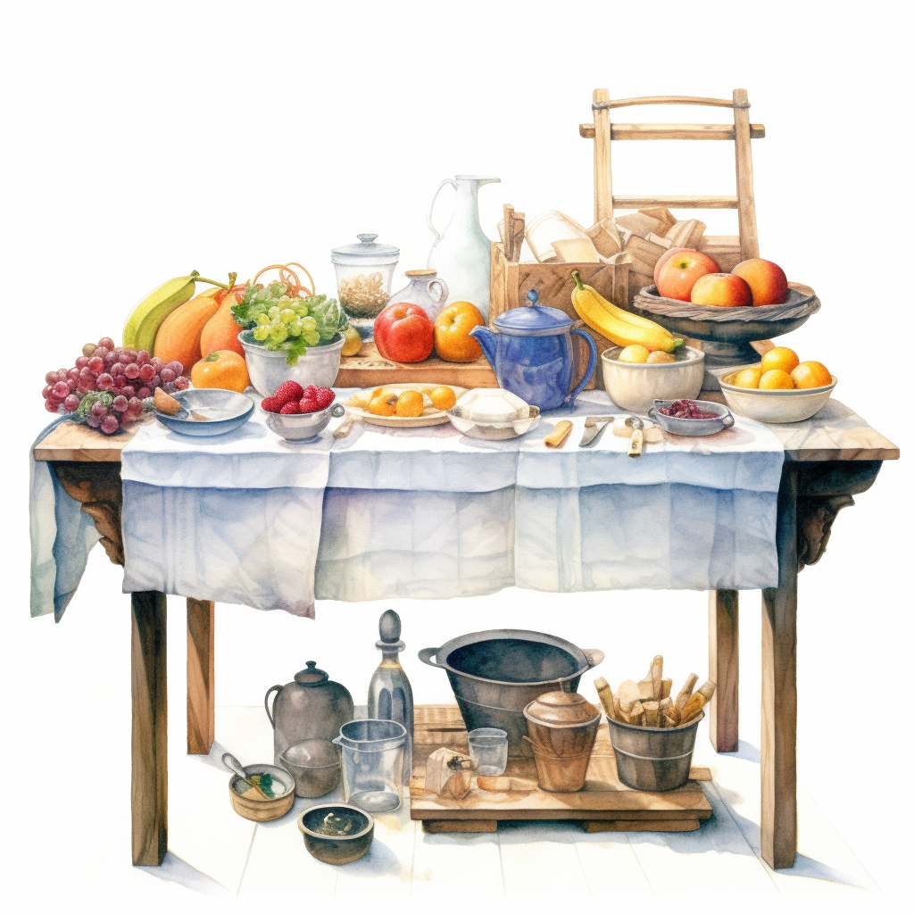 kitchen table cliparts