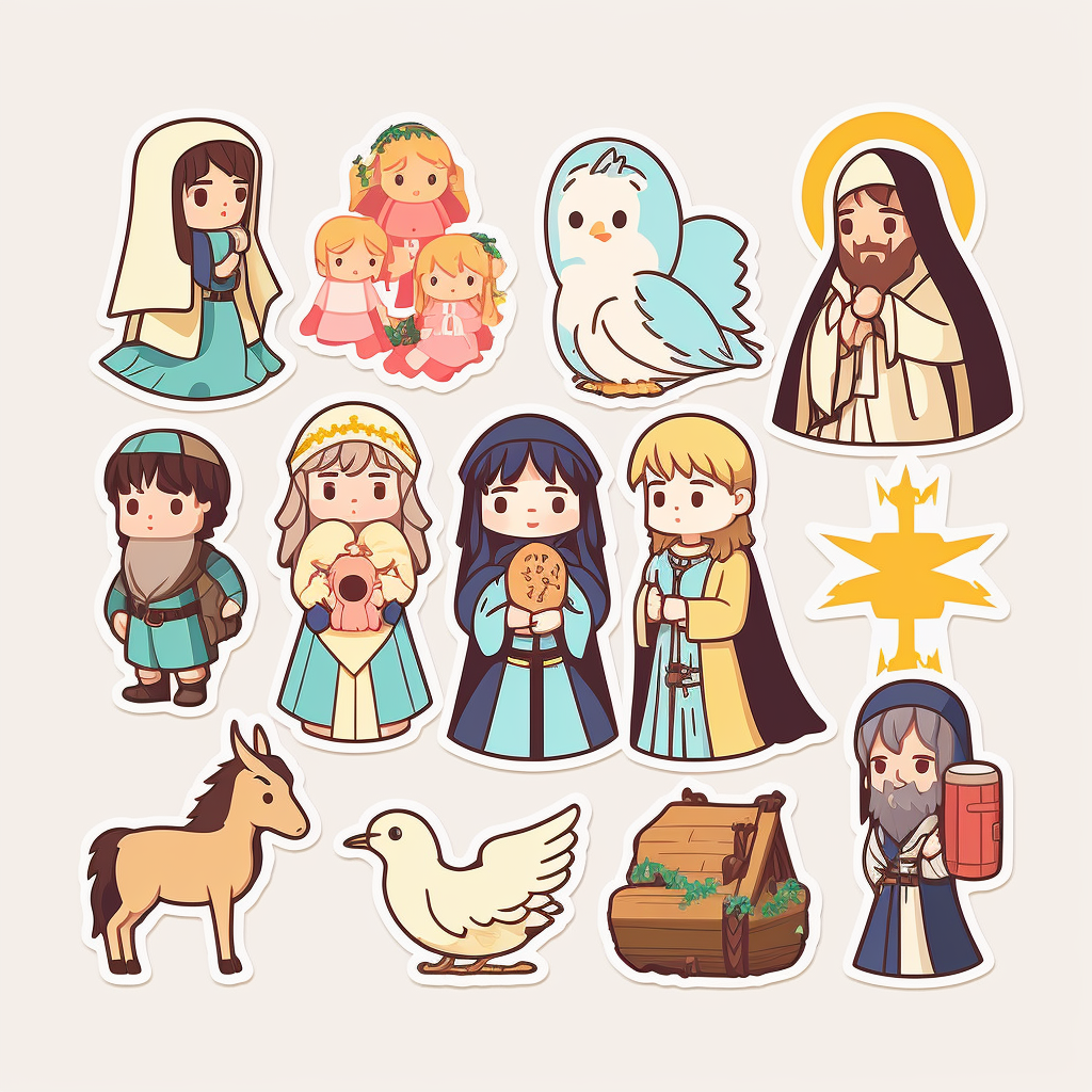 nativity animals cliparts