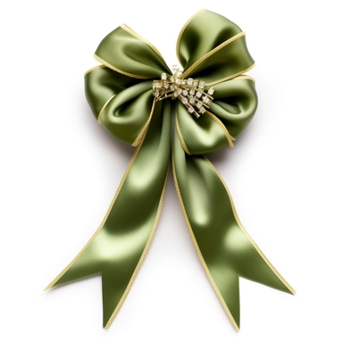 one biggest huge thin ribbon khaki green bow delicate long long tail silk ribbon clipart luxury pearl and gemstone long charm jewelry decoration transparent png aesthetic truly timeless elegance premium luxury ornate photo realistic honestly reality consistent quality unique exquisite iridescence individuality array of rich treasured throughout the ages refinement symbolizing luxury glamour allure wonders oluminous quality light in a myriad of enchanting royal jewelry delicate polished sophistic