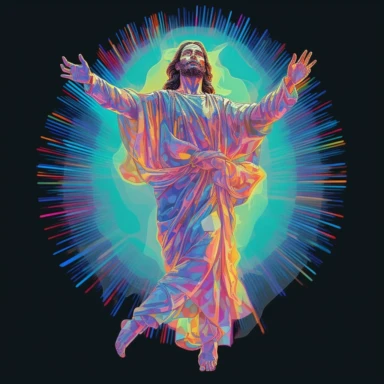 holographic jesus clip art