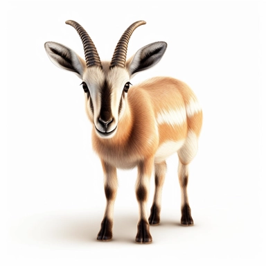 oryx safari baby animal photorealistic clipart,on white background