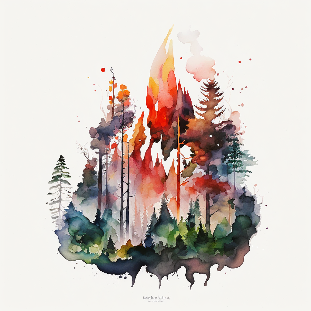 forest fire clipart