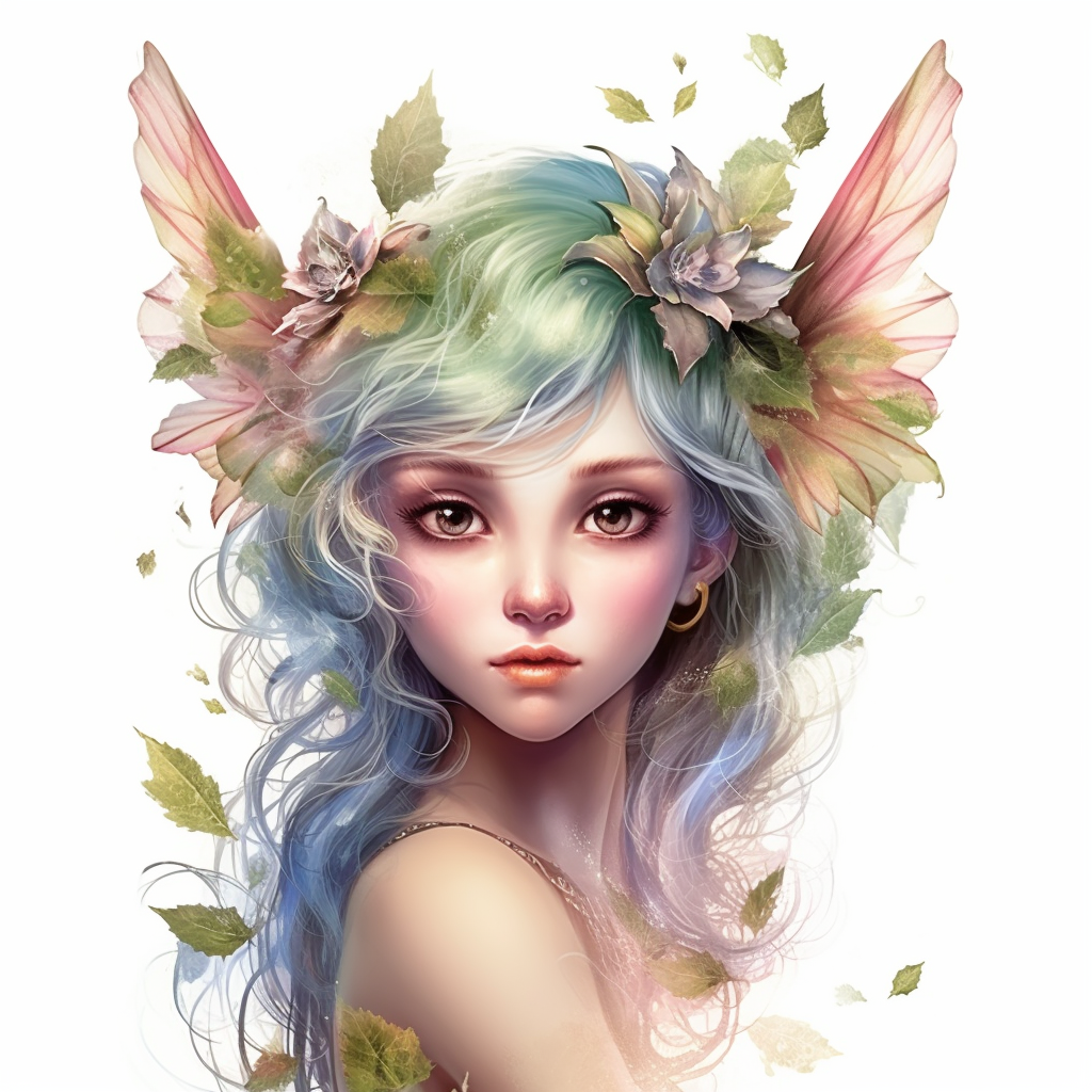 Enigmatic Fairy with an enigmatic aura, highly detailed face, and a ...