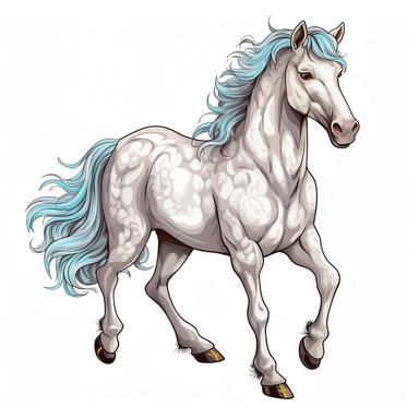 Cute Beautiful Happy Face Horse Full body Sublimation Clipart,Cartoon,hyper realistic, intricate detail, illustration style,high solution,on the white background