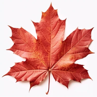 real photo maple leaf Clipart ,top space blank,white background