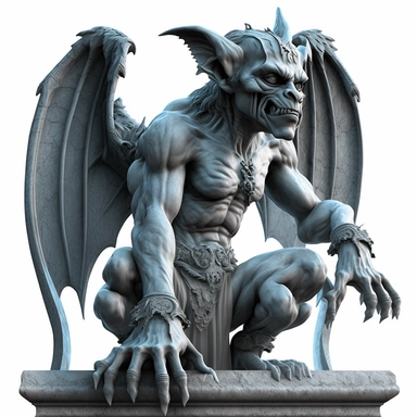gargoyle, full body, clipart