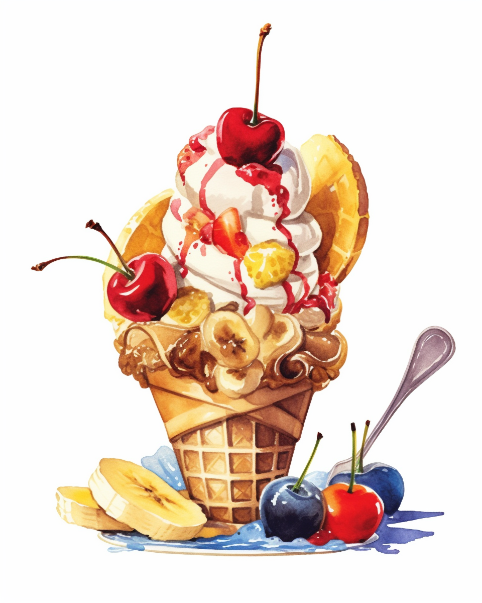 banana split clipart