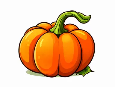 1 Pumpkin Clip art, Simplified,