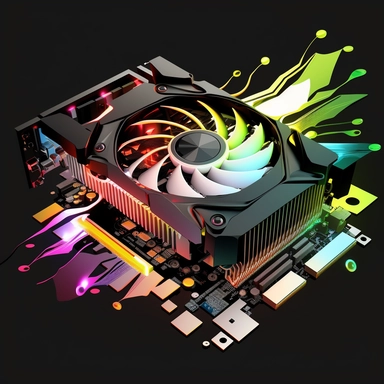 gaming graphics card LED clipart