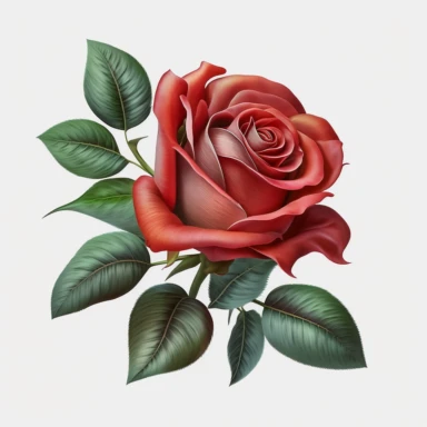 Watercolor red rose clipart red rose on transparent background. no text. lifelike. 4k. 8k. the rose has no leaves on the thorns. hyper realistic, red rose circle ribbon, no background. no shadows