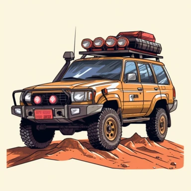 1990s toyota 4runner offroad clipart