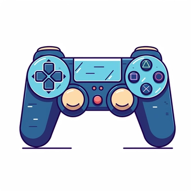 game controller Clipart on white background with margins