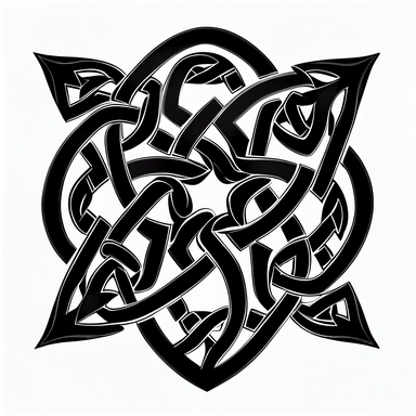 ,black color corner celtic knots on white background clipart
