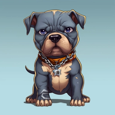 AMERICAN BULLY CLIPART, CARTOON, VECTOR, STRONG DOG, MUSCLE, AMERICAN BULLY MINI, EXOTIC BULLY, ASPHALT, ULTRA RESOLUTION , 4k, high resolution, 3d