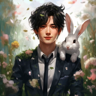 high res, absurd res, realistic, 1boy, face,rabbit ears, black hair,standing,chinese, solo, smile, clothed, suit, white claws, blue eyes, digital painting (artwork), park, flowers, Negativetext, signature, watermark, username, blurry, artist name, sequence, multi tail, feral, abs, snow, simple background, Size: 720x720, Seed: 3461571629, Model: fluffusion_r1_e20_640x, Steps: 30, Sampler: DPM++ 2M, CFG scale: 6, Clip skip: 2, Mask blur: 4, Model hash: 30ecde0ac1, Denoising strength: 0.6