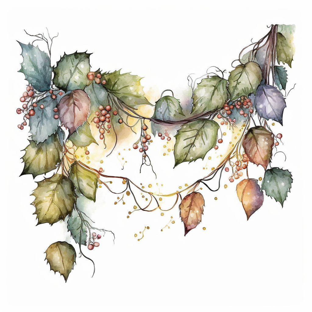 christmas garland clipart
