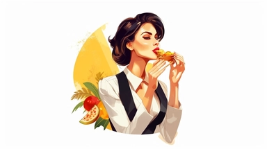 taste, clipart vector illustration, corporate presentation, white background