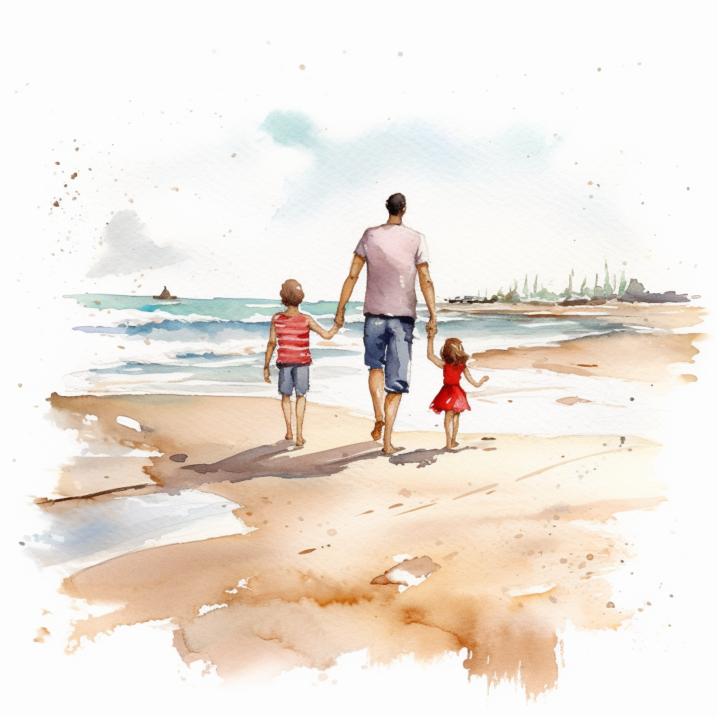 father walking cliparts