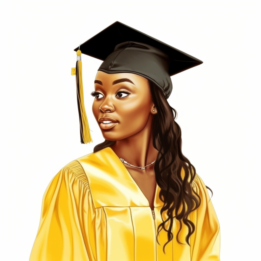 graduation cap and gown clipart