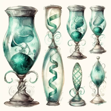 hour glass decorated ornaments , in the style of mystic mechanisms ,pencil art illustrations, Isolated white background, reimagined by industrial light and magic, lith printing, illusory images, watercolor clipart, very subtle emerald tones, , ,